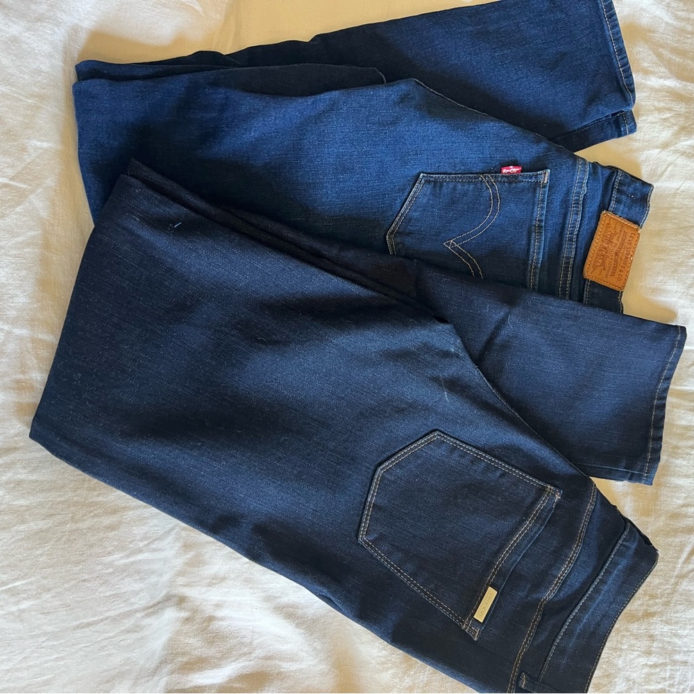 Levis and White House Black Market Blue Straight Jeans Classic Style